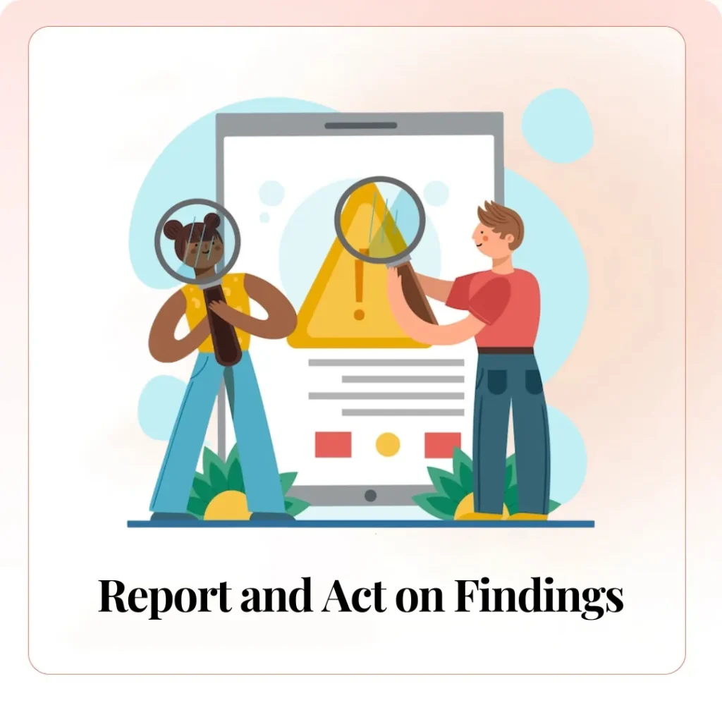 Report and Act on Findings:​